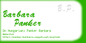 barbara panker business card